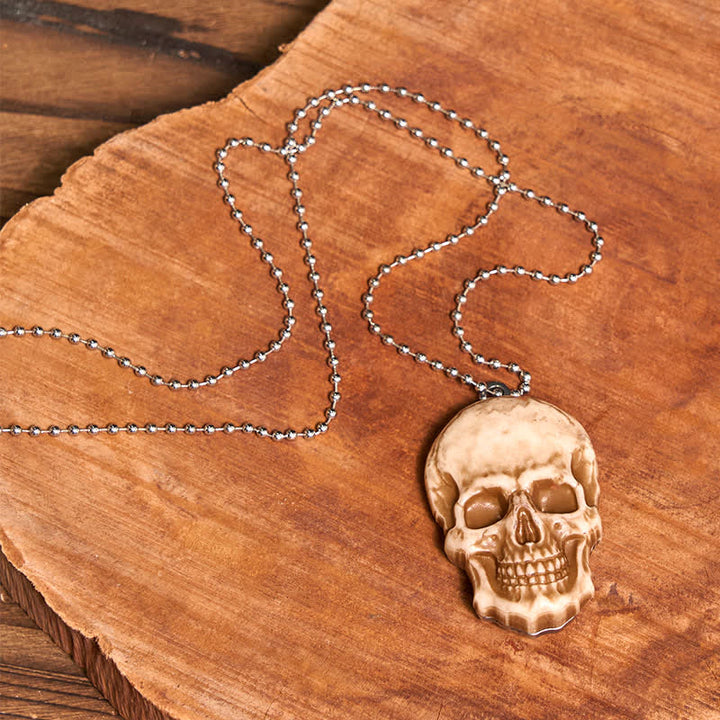 Gold Totenkopf DIY Verstecktes Messer Gürtelschnalle Bull Anhänger Totenkopf Kopf Halskette Bundle Set