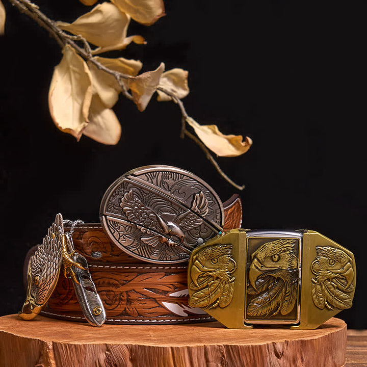 Adler DIY Verstecktes Messer Gürtelschnalle Feuerzeug Adler Versteckter Anhänger Bundle Set