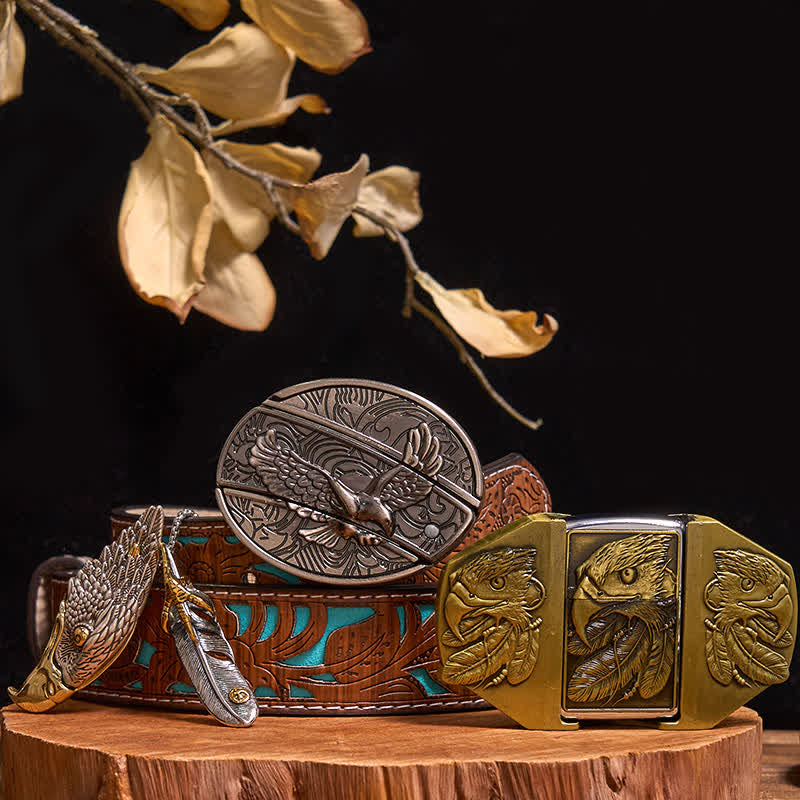 Adler DIY Verstecktes Messer Gürtelschnalle Feuerzeug Adler Versteckter Anhänger Bundle Set