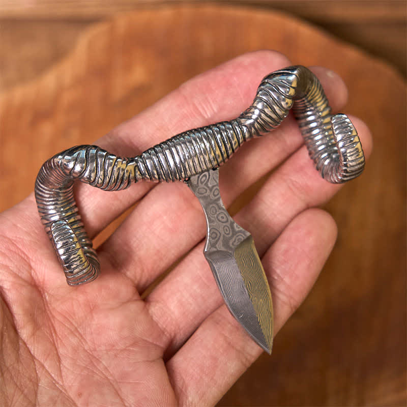 Silberne Multifunktions-Gürtelschnalle mit Totenkopf-Schaf-Anhänger