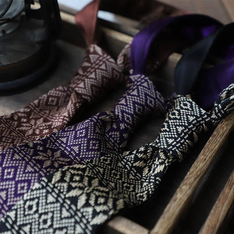 Strickkrawatte für Herren im Vintage-Stil mit britischem Muster