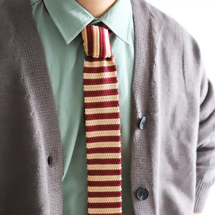 Strickkrawatte für Herren im Vintage-Stil mit britischem Muster