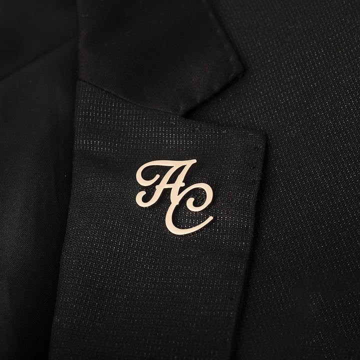 Benutzerdefinierte Initialen Buchstaben Brosche Edelstahl Zubehör