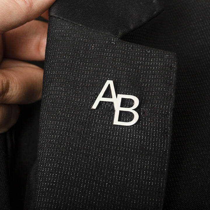 Benutzerdefinierte Initialen Buchstaben Brosche Edelstahl Zubehör