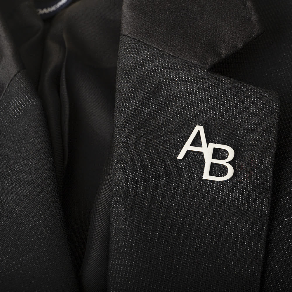 Benutzerdefinierte Initialen Buchstaben Brosche Edelstahl Zubehör