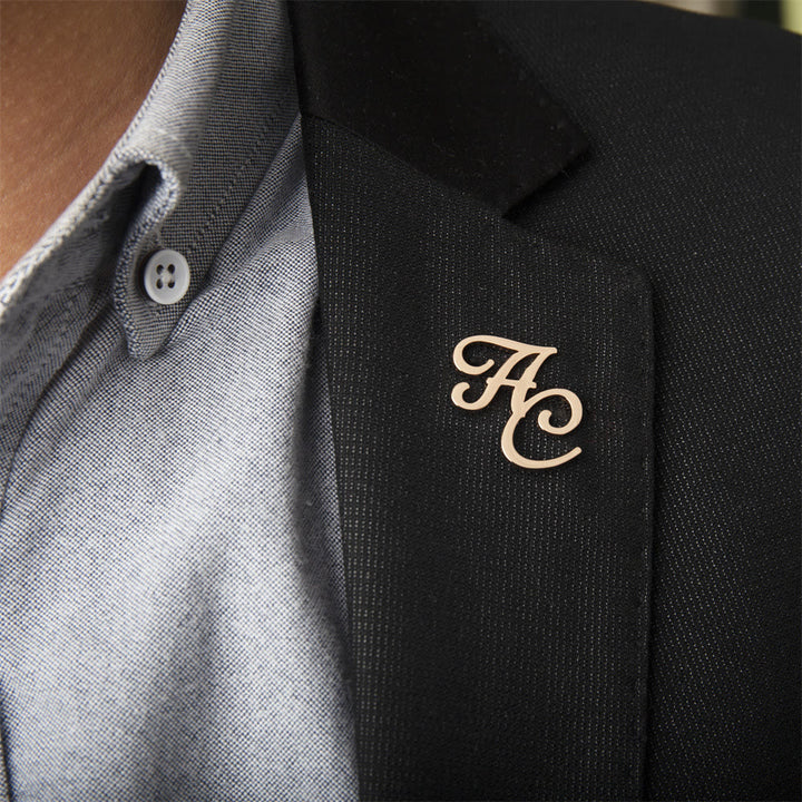 Benutzerdefinierte Initialen Buchstaben Brosche Edelstahl Zubehör