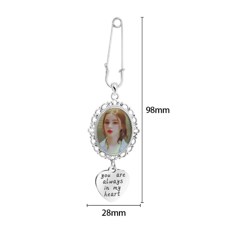 Personalisieren Sie Ihre Fotos Brosche mit warmem Geschenk zur Hochzeit