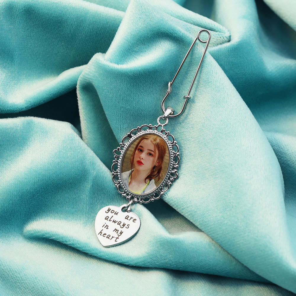 Personalisieren Sie Ihre Fotos Brosche mit warmem Geschenk zur Hochzeit
