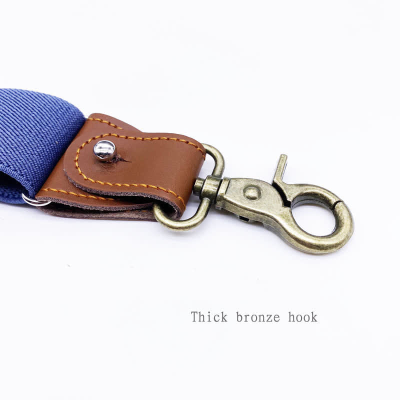 8-teiliges Hosenträgerset in Volltonfarbe mit kombinierbarer Schnalle und verstellbarer Schnalle