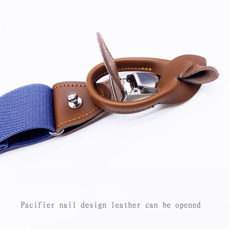 8-teiliges Hosenträgerset in Volltonfarbe mit kombinierbarer Schnalle und verstellbarer Schnalle