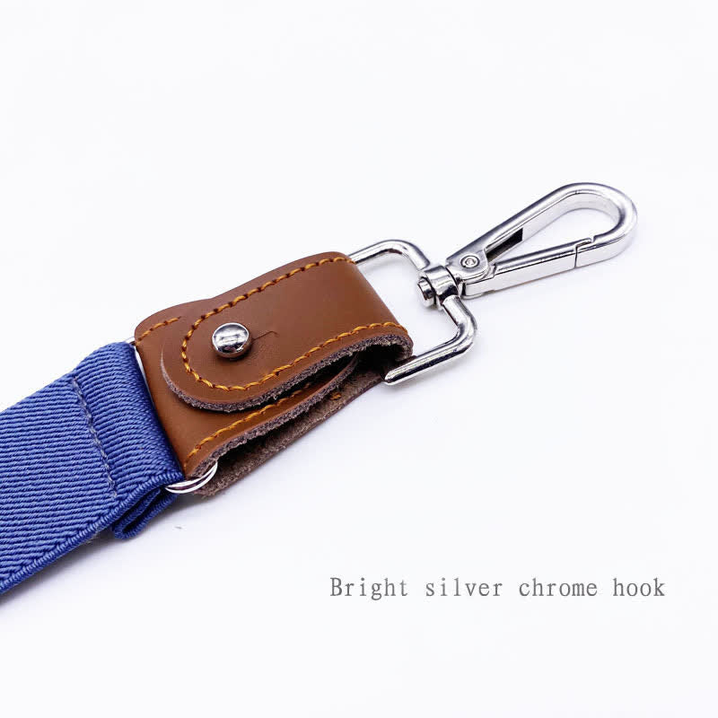 8-teiliges Hosenträgerset in Volltonfarbe mit kombinierbarer Schnalle und verstellbarer Schnalle