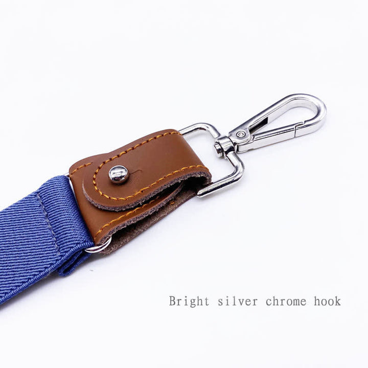 8-teiliges Hosenträgerset in Volltonfarbe mit kombinierbarer Schnalle und verstellbarer Schnalle