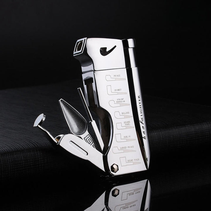 4 in 1 Pfeife Spezialwerkzeuge Oblique Fire Nachfüllbares Butanfeuerzeug