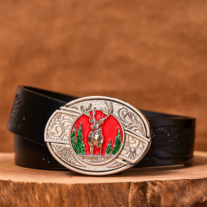 DIY-Ledergürtel für Herren mit verstecktem Klappmesser in Bergelch-Optik (Vorverkauf)