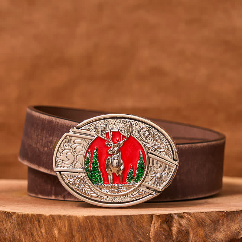 DIY-Ledergürtel für Herren mit verstecktem Klappmesser in Bergelch-Optik (Vorverkauf)