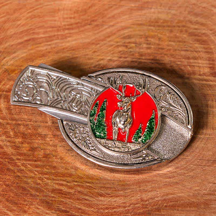 DIY-Ledergürtel für Herren mit verstecktem Klappmesser in Bergelch-Optik (Vorverkauf)