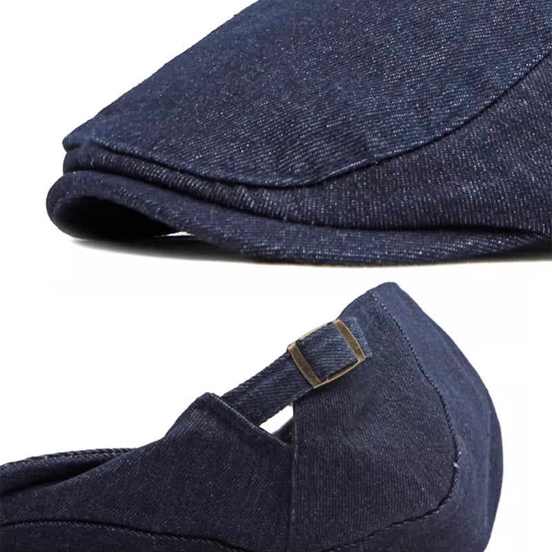 Klassische verstellbare Golf-Baskenmütze aus Denim