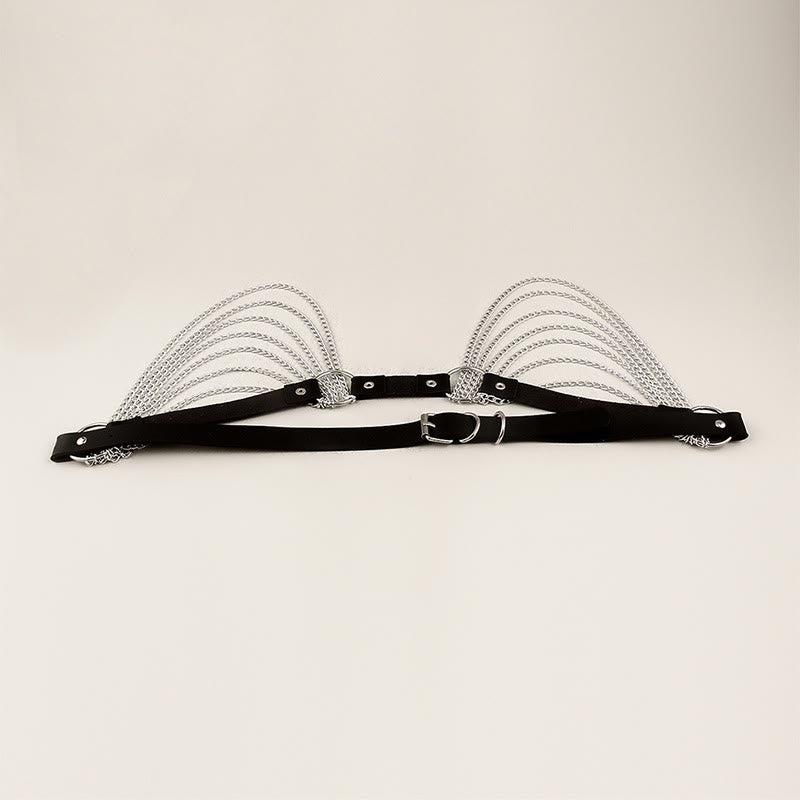 Punk-Kettengürtel Siebenlagiger Kettenledergürtel