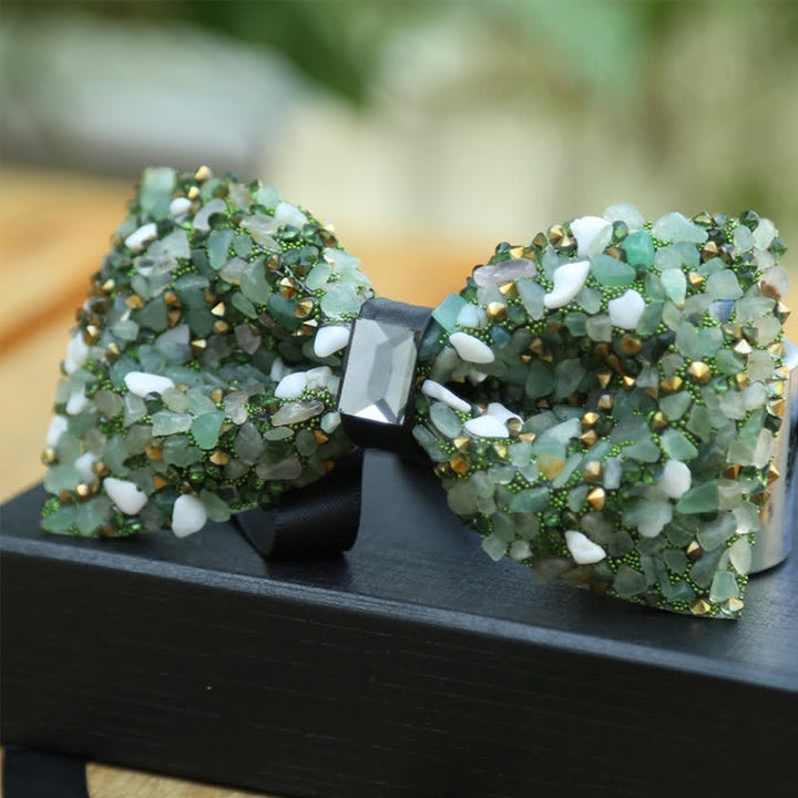 Herren Fliege mit mehrfarbigen Steinen und Kristallen