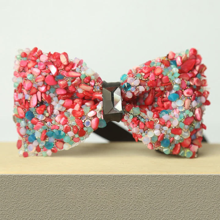 Herren Fliege mit mehrfarbigen Steinen und Kristallen