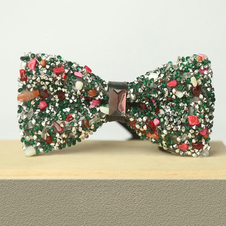 Herren Fliege mit mehrfarbigen Steinen und Kristallen