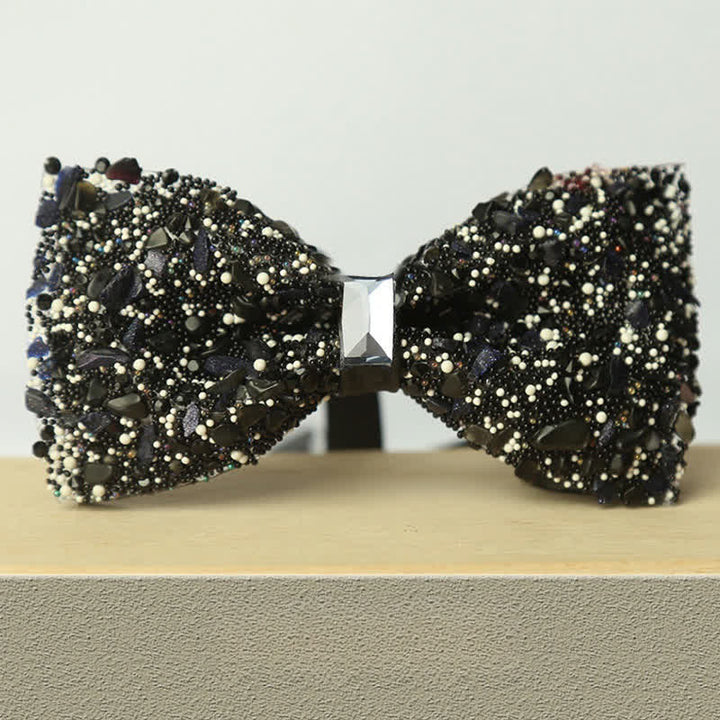 Herren Fliege mit mehrfarbigen Steinen und Kristallen