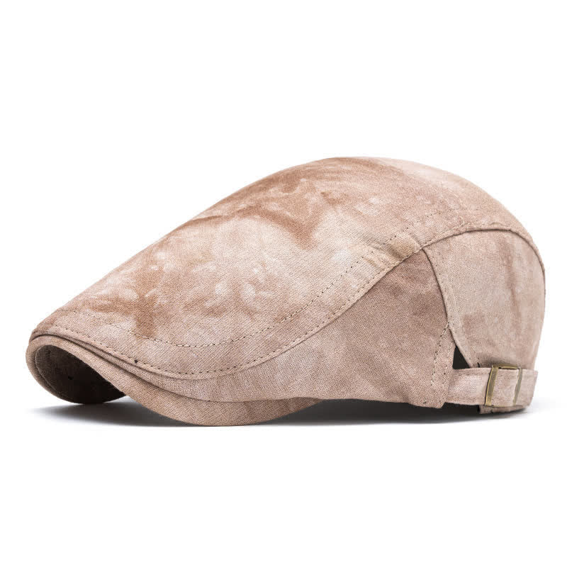 Stilvolle Baskenmütze aus Baumwolle mit Batikmuster für den Frühling