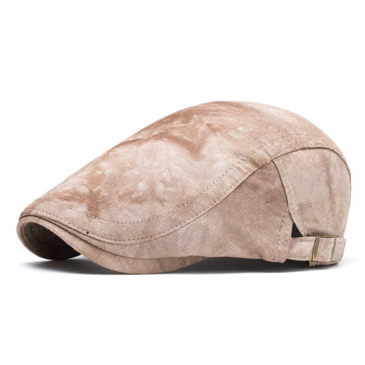 Stilvolle Baskenmütze aus Baumwolle mit Batikmuster für den Frühling