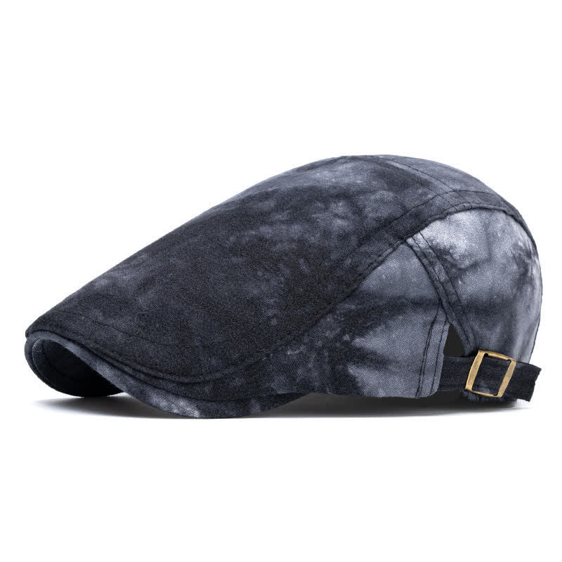 Stilvolle Baskenmütze aus Baumwolle mit Batikmuster für den Frühling