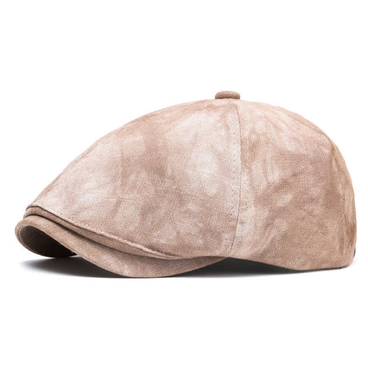 Stilvolle Baskenmütze aus Baumwolle mit Batikmuster für den Frühling