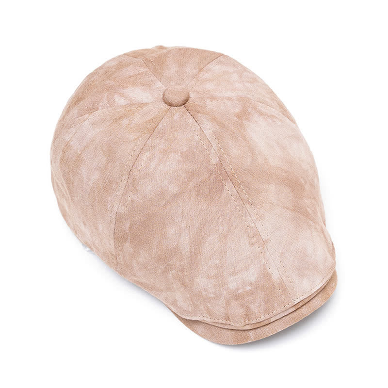 Stilvolle Baskenmütze aus Baumwolle mit Batikmuster für den Frühling