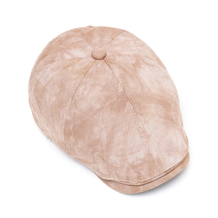 Stilvolle Baskenmütze aus Baumwolle mit Batikmuster für den Frühling