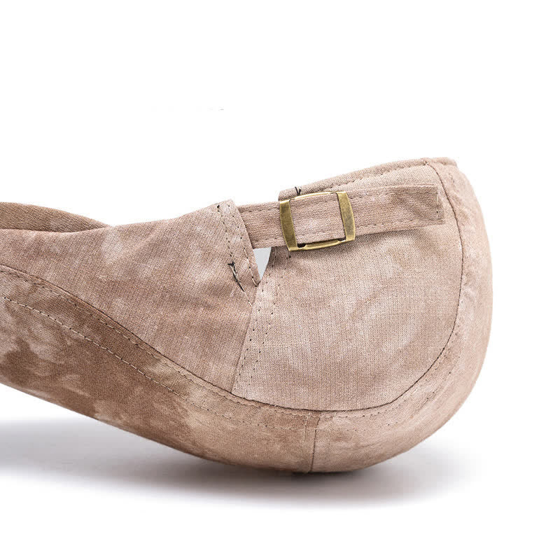 Stilvolle Baskenmütze aus Baumwolle mit Batikmuster für den Frühling