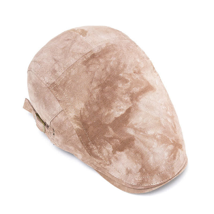 Stilvolle Baskenmütze aus Baumwolle mit Batikmuster für den Frühling