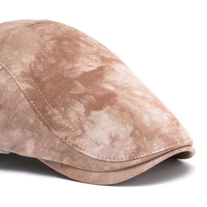 Stilvolle Baskenmütze aus Baumwolle mit Batikmuster für den Frühling