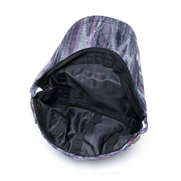 Gestreifte Batik-Barettmütze mit Graffiti-Motiv für Straßenpartys