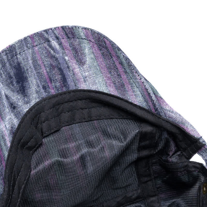 Gestreifte Batik-Barettmütze mit Graffiti-Motiv für Straßenpartys