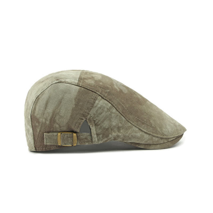 Baskenmütze aus Baumwolle im Vintage-Stil mit Batikmuster