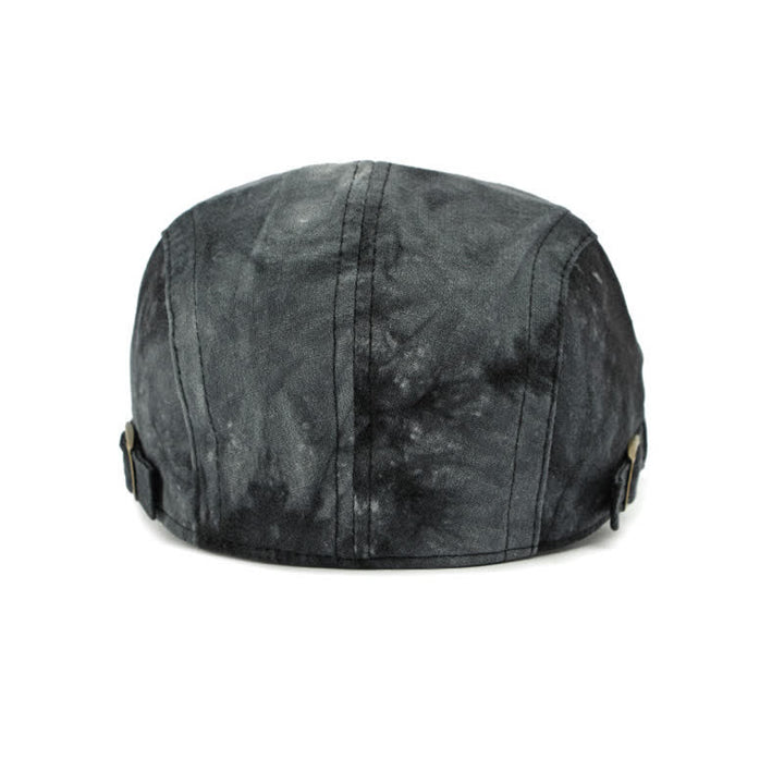 Baskenmütze aus Baumwolle im Vintage-Stil mit Batikmuster