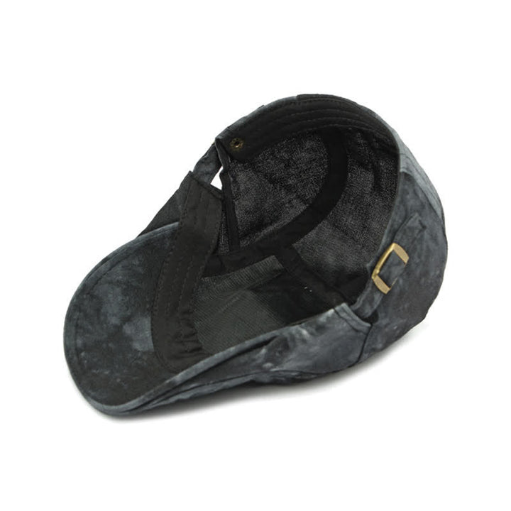 Baskenmütze aus Baumwolle im Vintage-Stil mit Batikmuster