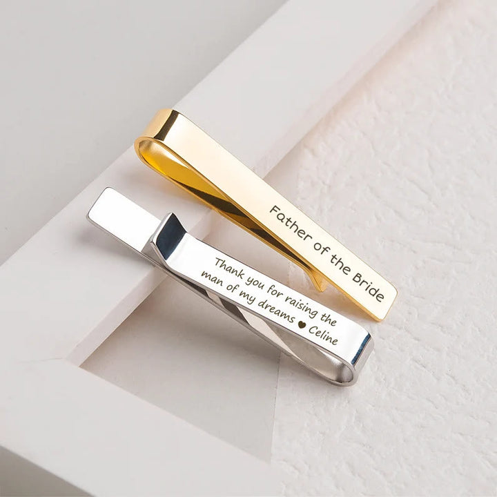 Krawattennadel für Hochzeiten mit individuellem Text