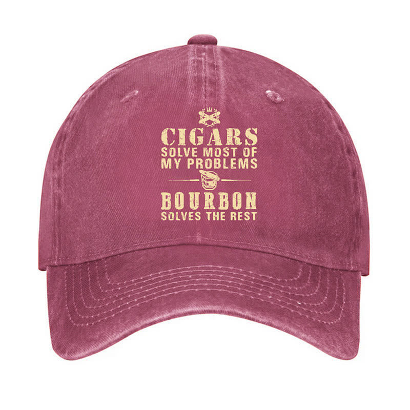 Bourbon – Verstellbare Baseballkappe „Solve The Rest Problems“