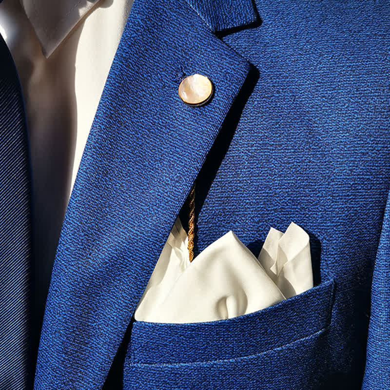 Herren-Anzugbrosche mit natürlicher Muschelkette und hängender Kette