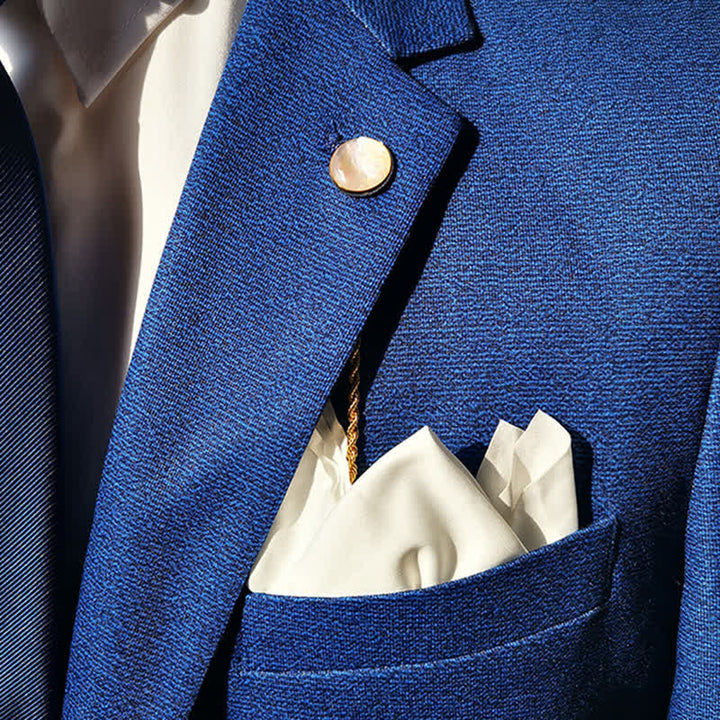 Herren-Anzugbrosche mit natürlicher Muschelkette und hängender Kette