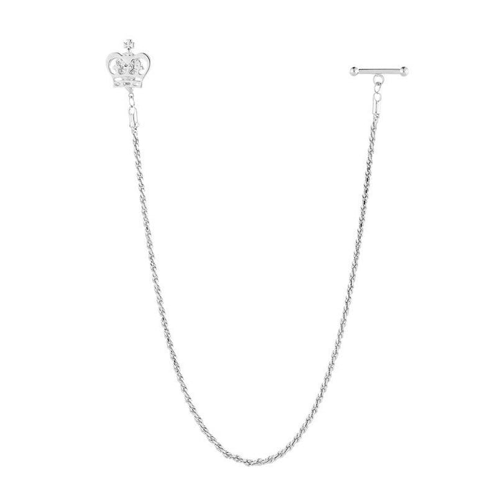 Herrenhemd Smoking Stud Revers Kette Anzug Brosche mit hängender Kette