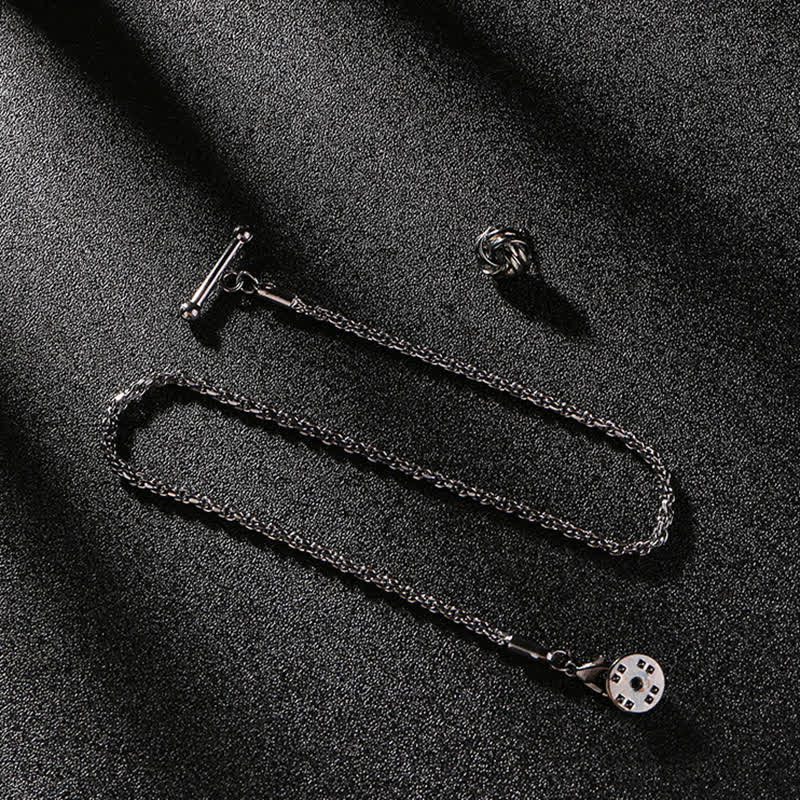 Herrenhemd Smoking Stud Revers Kette Anzug Brosche mit hängender Kette