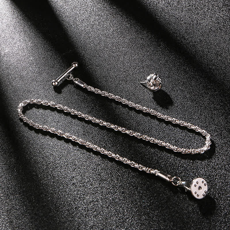 Herrenhemd Smoking Stud Revers Kette Anzug Brosche mit hängender Kette