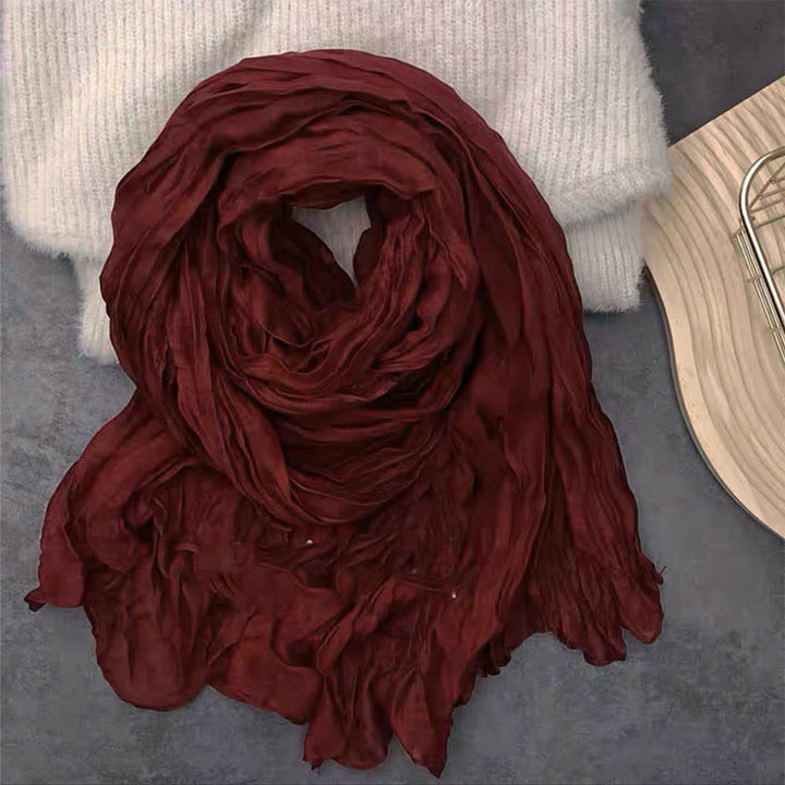 Dünner Retro-Schal aus Baumwolle und Leinen für Damen