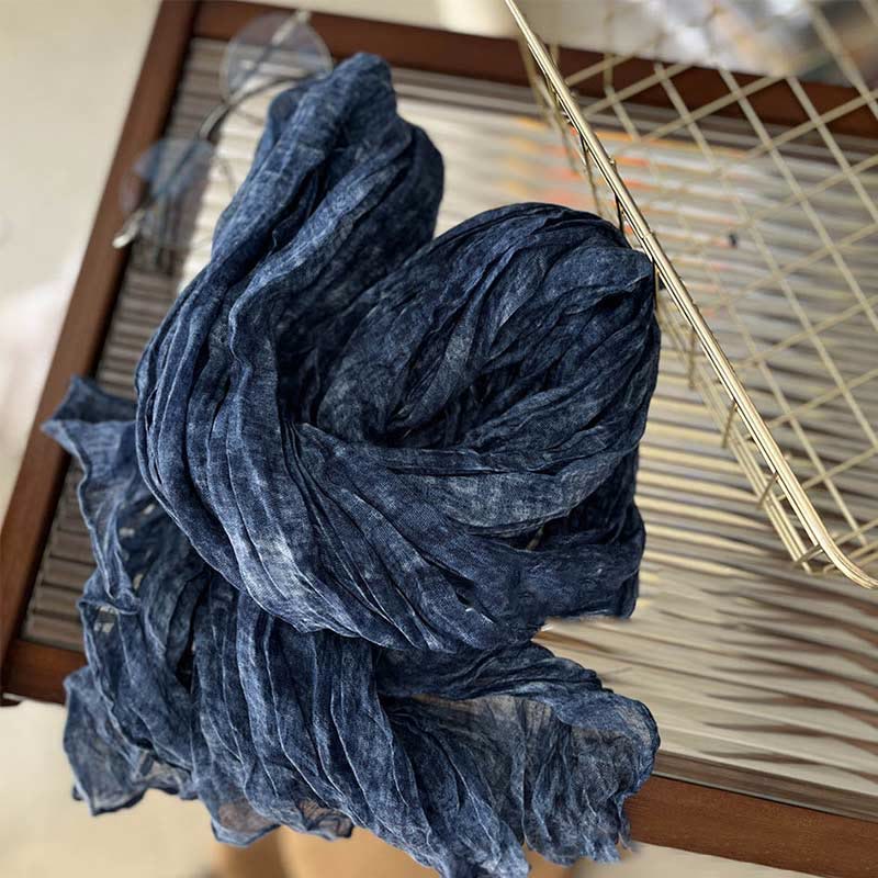 Dünner Retro-Schal in Batikfarbe für Damen