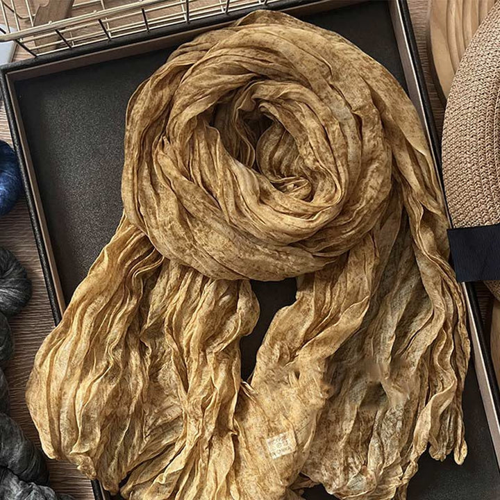 Dünner Retro-Schal in Batikfarbe für Damen